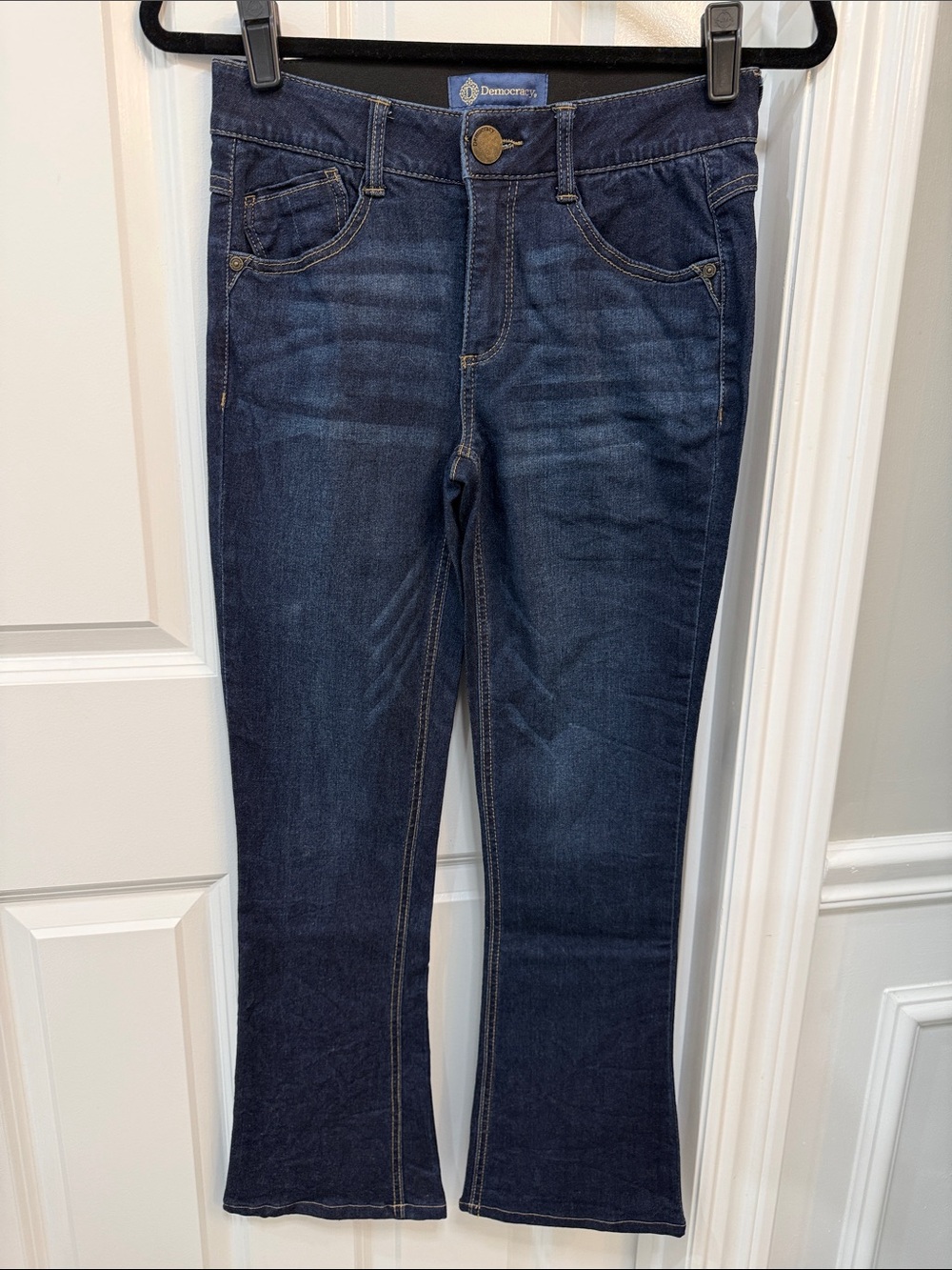 Democracy Women's Dark Indigo Wide Leg Jeans